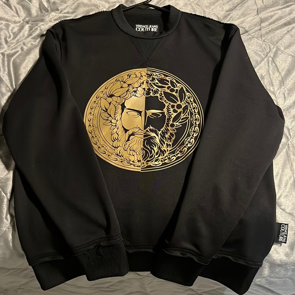 Versace Crewneck, Size M, Black/Gold